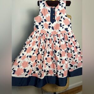 Janie and Jack red, white and blue dress girls size 5